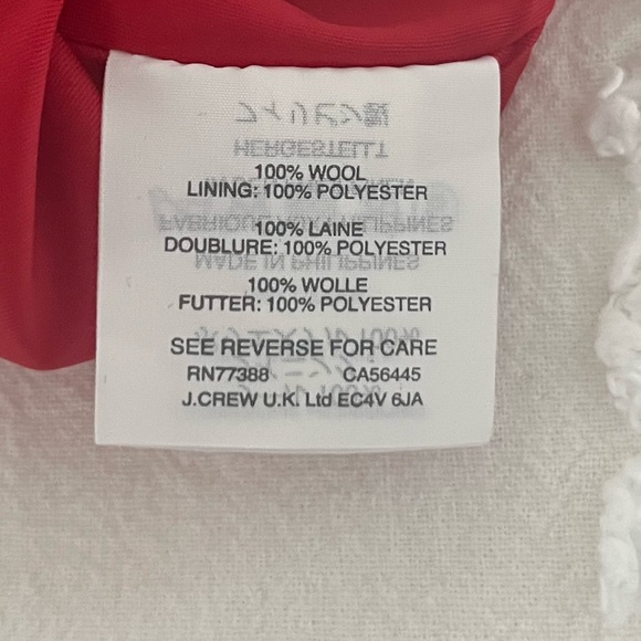 J Crew, vibrant red mini skirt. 100% wool. - Picture 3 of 3